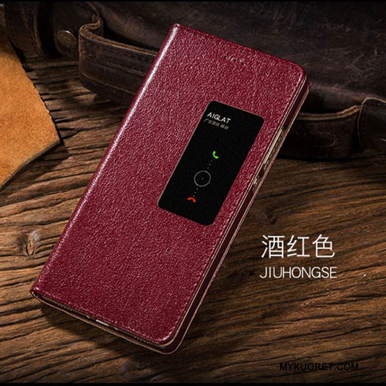 Kuori Huawei P8 Kuoret Ohut Korkea, Kotelo Huawei P8 Nahka Musta Puhelimen Kuoret