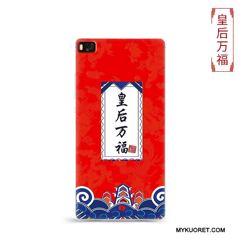 Kuori Huawei P8 Laukut Puhelimen Kuoret Punainen, Kotelo Huawei P8 Suojaus Persoonallisuus Murtumaton