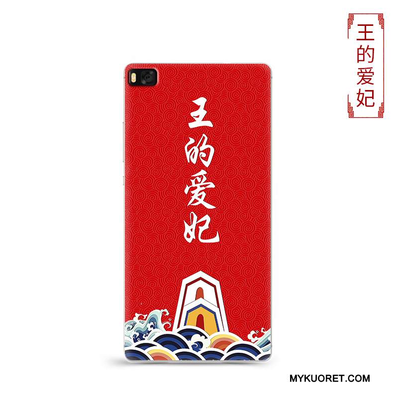 Kuori Huawei P8 Laukut Puhelimen Kuoret Punainen, Kotelo Huawei P8 Suojaus Persoonallisuus Murtumaton