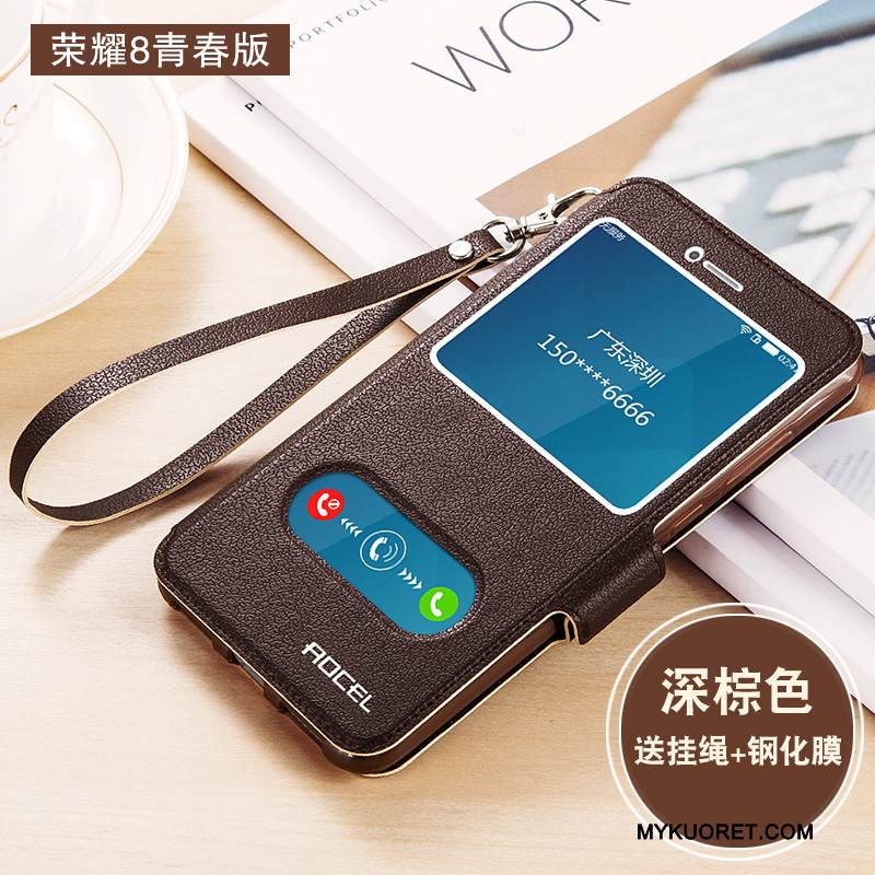 Kuori Huawei P8 Lite 2017 Laukut Nuoret Puhelimen Kuoret, Kotelo Huawei P8 Lite 2017 Nahka Murtumaton Kulta