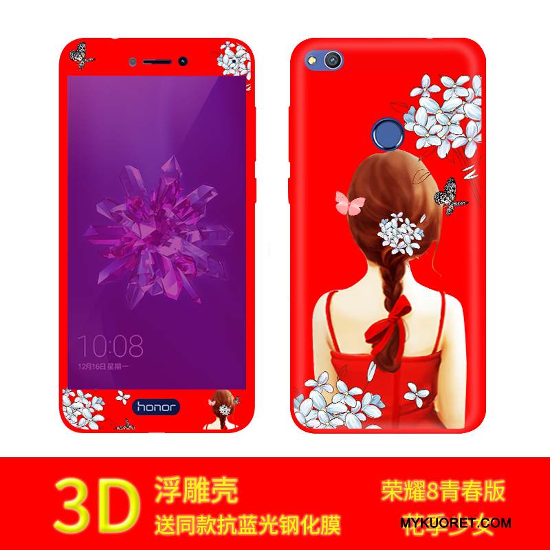 Kuori Huawei P8 Lite 2017 Luova Murtumaton Nuoret, Kotelo Huawei P8 Lite 2017 Suojaus Persoonallisuus Punainen