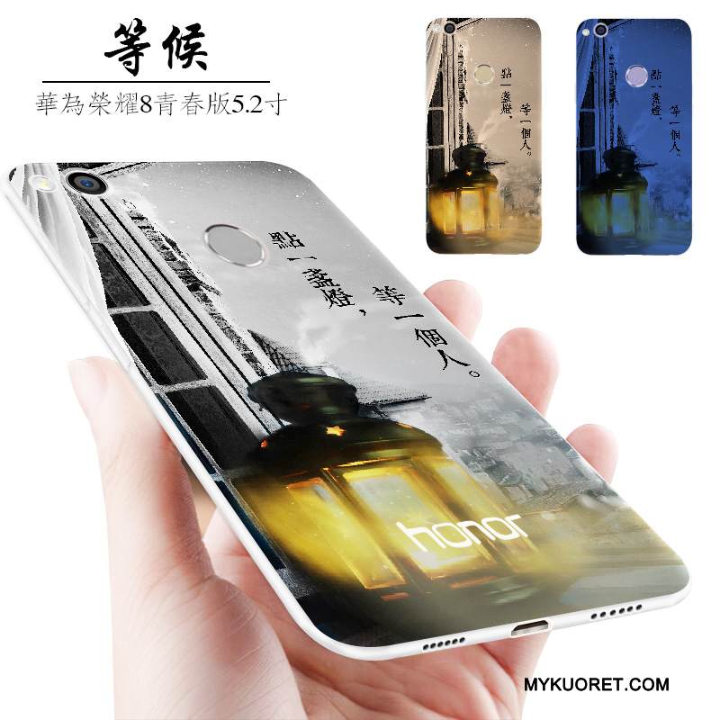 Kuori Huawei P8 Lite 2017 Luova Pesty Suede Puhelimen Kuoret, Kotelo Huawei P8 Lite 2017 Laukut Nuoret Persoonallisuus