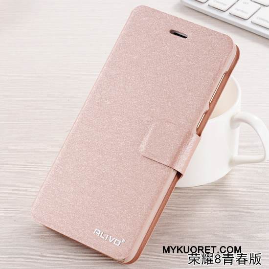 Kuori Huawei P8 Lite 2017 Nahka Nuoret Punainen, Kotelo Huawei P8 Lite 2017 Suojaus Puhelimen Kuoret