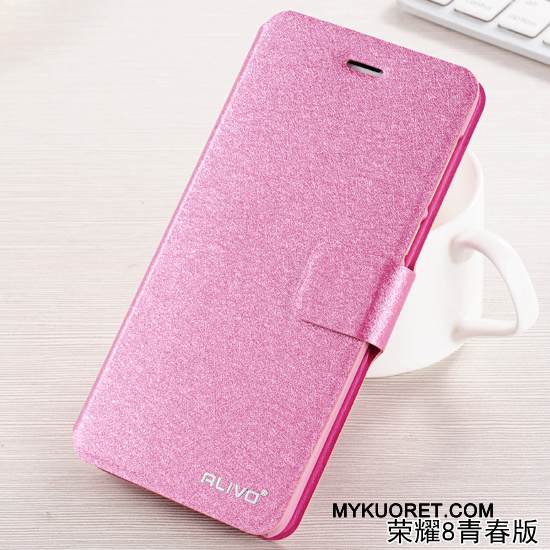 Kuori Huawei P8 Lite 2017 Nahka Nuoret Punainen, Kotelo Huawei P8 Lite 2017 Suojaus Puhelimen Kuoret