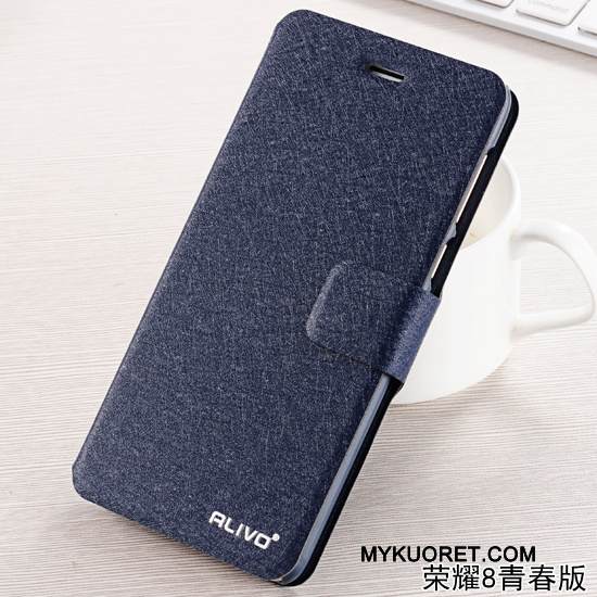 Kuori Huawei P8 Lite 2017 Nahka Nuoret Punainen, Kotelo Huawei P8 Lite 2017 Suojaus Puhelimen Kuoret