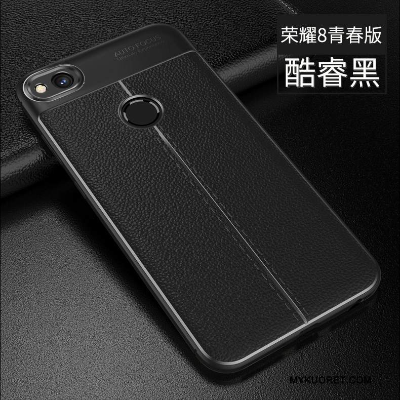 Kuori Huawei P8 Lite 2017 Nahka Trendi Kukkakuvio, Kotelo Huawei P8 Lite 2017 Suojaus Nuoret Punainen