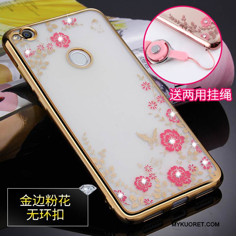 Kuori Huawei P8 Lite 2017 Pehmeä Neste Nuoret Murtumaton, Kotelo Huawei P8 Lite 2017 Laukut Kulta Ripustettavat Koristeet