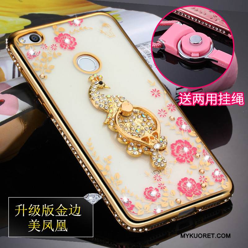Kuori Huawei P8 Lite 2017 Pehmeä Neste Nuoret Murtumaton, Kotelo Huawei P8 Lite 2017 Laukut Kulta Ripustettavat Koristeet