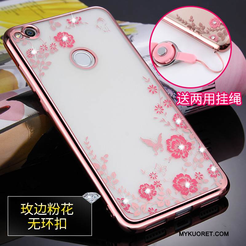 Kuori Huawei P8 Lite 2017 Pehmeä Neste Nuoret Murtumaton, Kotelo Huawei P8 Lite 2017 Laukut Kulta Ripustettavat Koristeet