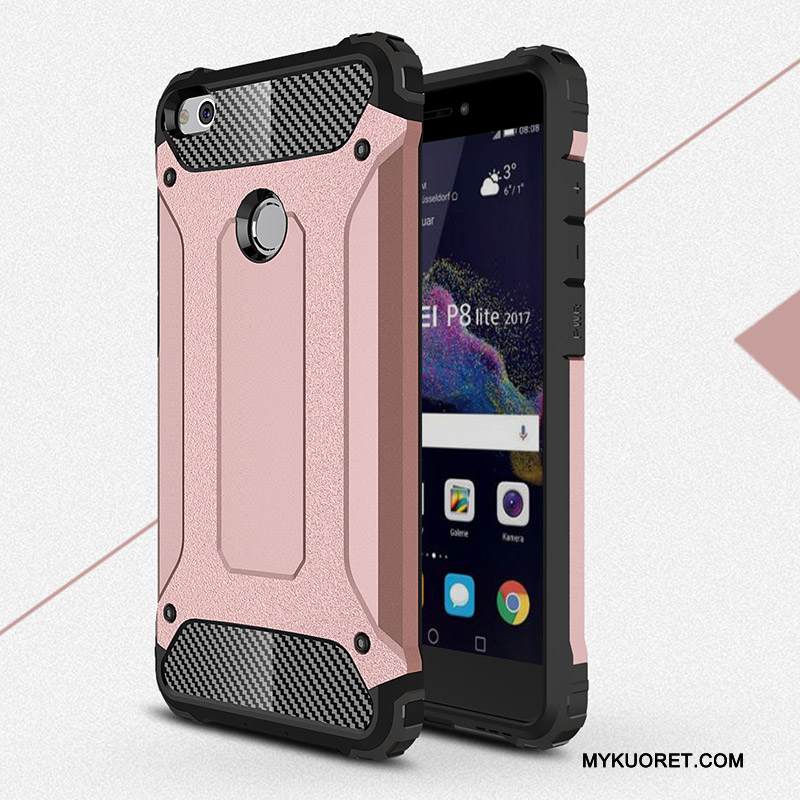 Kuori Huawei P8 Lite 2017 Pehmeä Neste Puhelimen Kuoret Pesty Suede, Kotelo Huawei P8 Lite 2017 Laukut Murtumaton Kulta