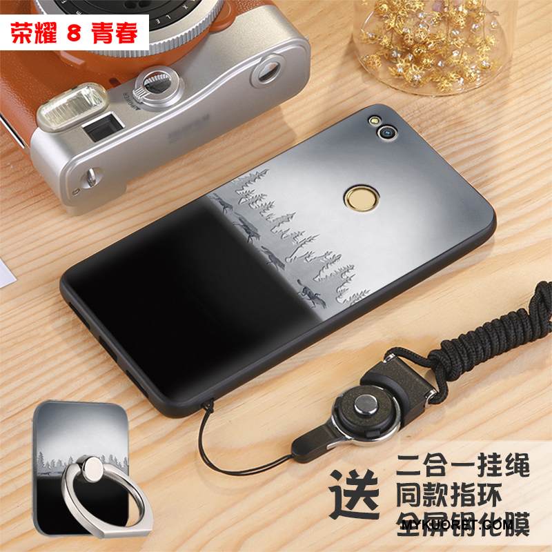 Kuori Huawei P8 Lite 2017 Silikoni Persoonallisuus Puhelimen Kuoret, Kotelo Huawei P8 Lite 2017 Laukut Valkoinen Nuoret