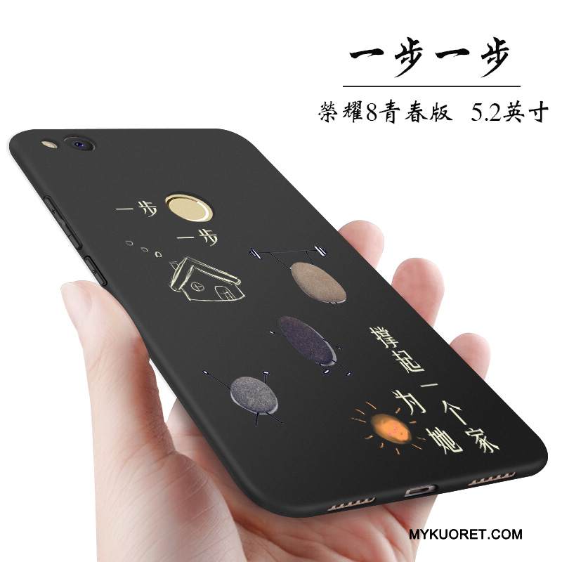 Kuori Huawei P8 Lite 2017 Silikoni Tummansininen Puhelimen Kuoret, Kotelo Huawei P8 Lite 2017 Pehmeä Neste Nuoret Persoonallisuus