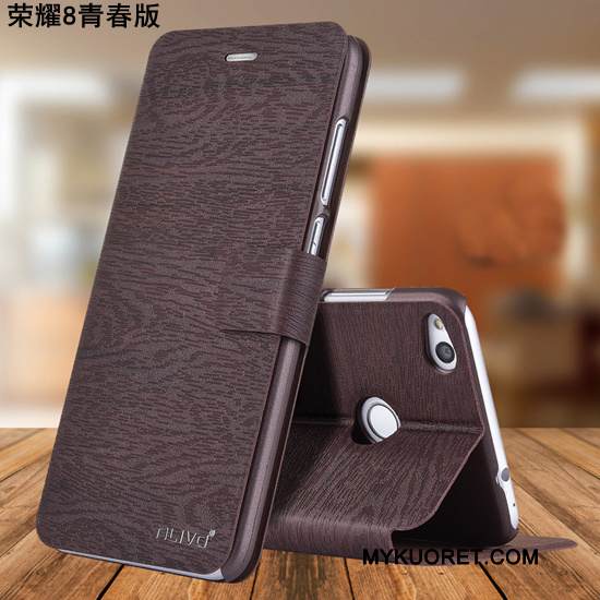 Kuori Huawei P8 Lite 2017 Suojaus Punainen Puhelimen Kuoret, Kotelo Huawei P8 Lite 2017 Nahka Nuoret