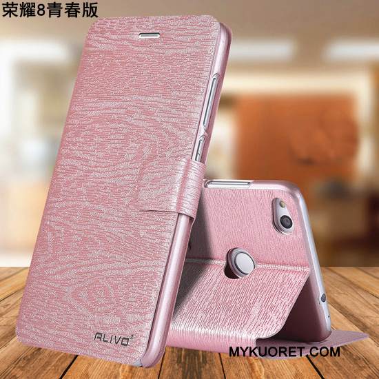 Kuori Huawei P8 Lite 2017 Suojaus Punainen Puhelimen Kuoret, Kotelo Huawei P8 Lite 2017 Nahka Nuoret