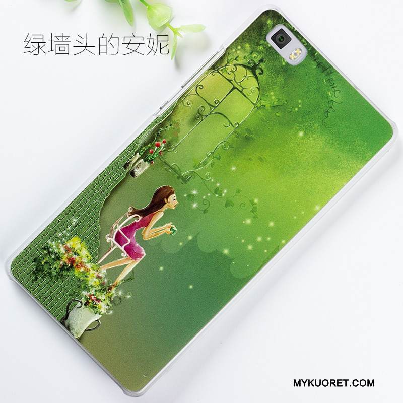 Kuori Huawei P8 Lite Kohokuviointi Vihreä Nuoret, Kotelo Huawei P8 Lite Maalaus Puhelimen Kuoret