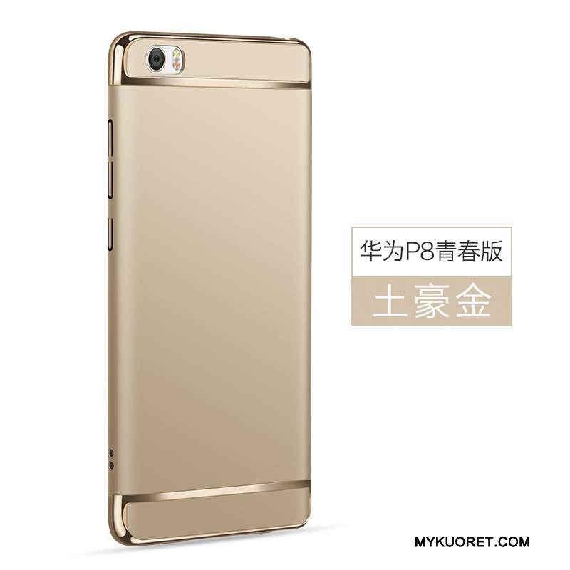 Kuori Huawei P8 Lite Luova Kova Nuoret, Kotelo Huawei P8 Lite Suojaus Pesty Suede Sininen