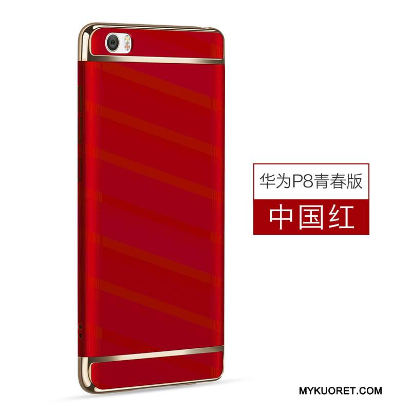 Kuori Huawei P8 Lite Luova Kova Nuoret, Kotelo Huawei P8 Lite Suojaus Pesty Suede Sininen