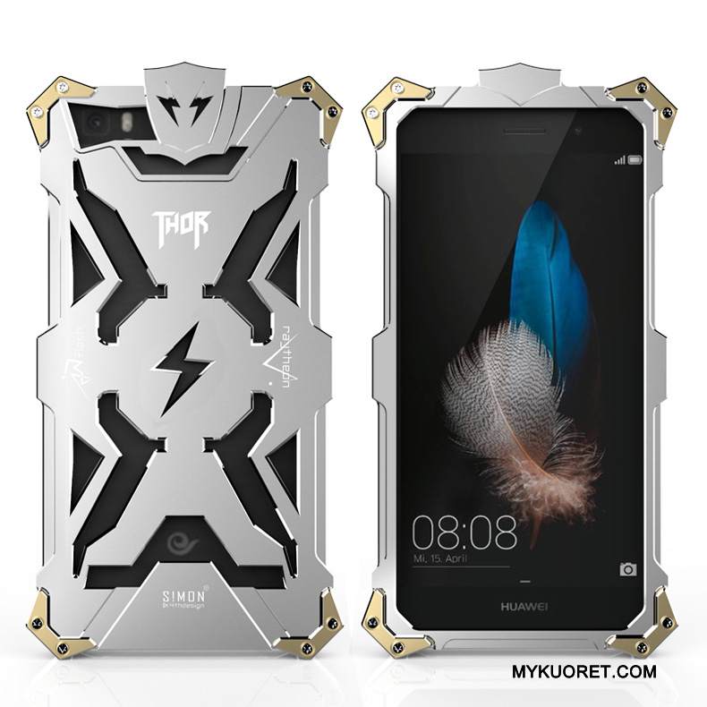 Kuori Huawei P8 Lite Metalli Korkea Kolme Puolustusta, Kotelo Huawei P8 Lite Suojaus Kulta Trendi