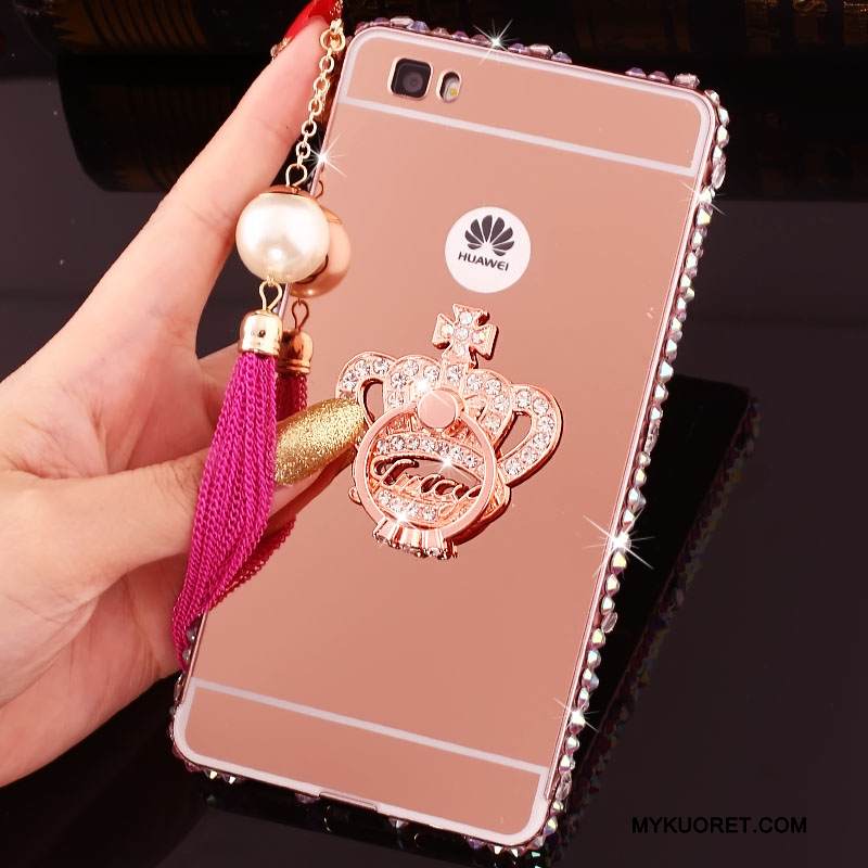 Kuori Huawei P8 Lite Metalli Peili Takakansi, Kotelo Huawei P8 Lite Jauhe Kehys