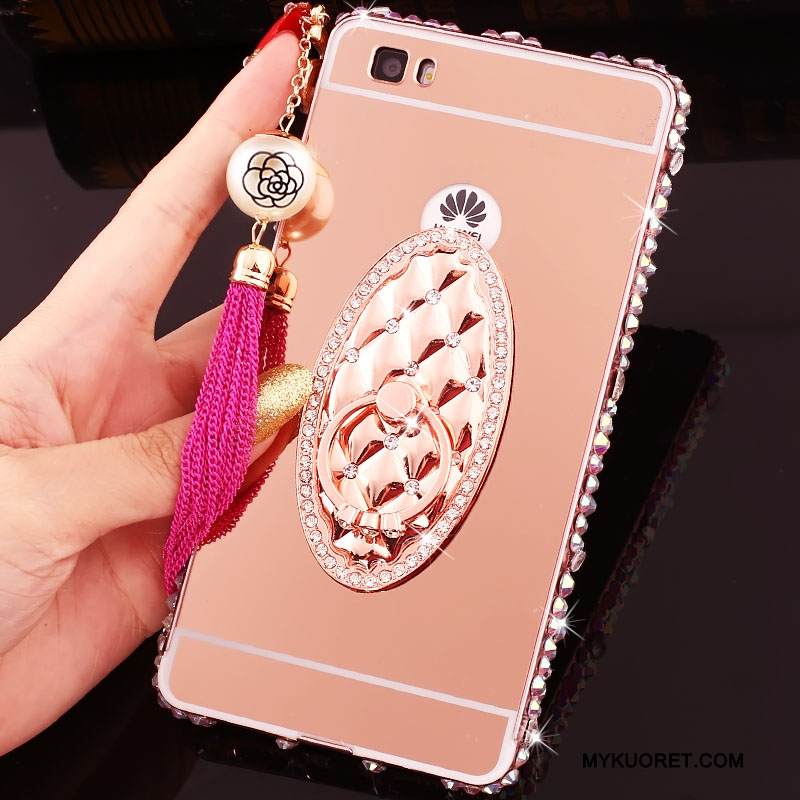 Kuori Huawei P8 Lite Metalli Peili Takakansi, Kotelo Huawei P8 Lite Jauhe Kehys