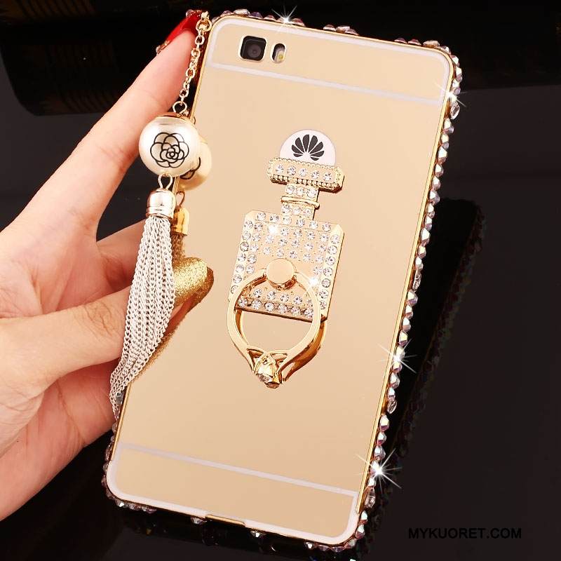 Kuori Huawei P8 Lite Metalli Peili Takakansi, Kotelo Huawei P8 Lite Jauhe Kehys