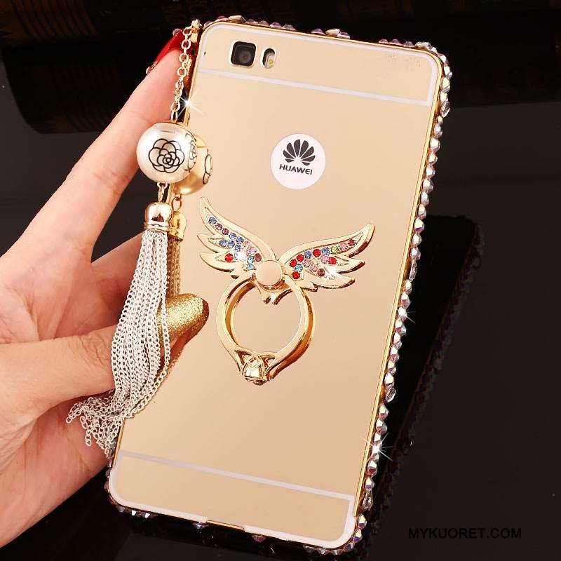 Kuori Huawei P8 Lite Metalli Peili Takakansi, Kotelo Huawei P8 Lite Jauhe Kehys