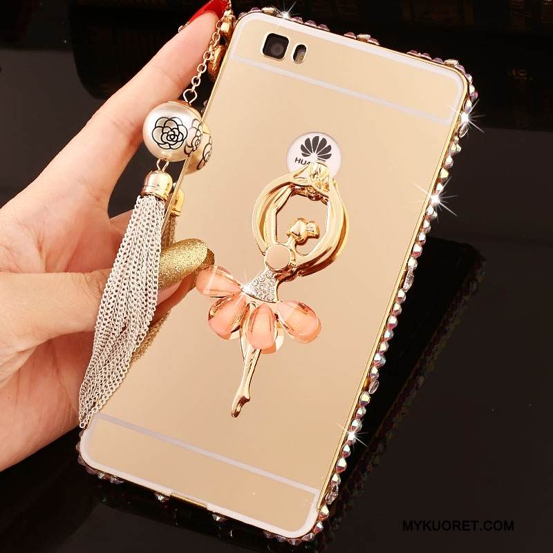 Kuori Huawei P8 Lite Metalli Peili Takakansi, Kotelo Huawei P8 Lite Jauhe Kehys