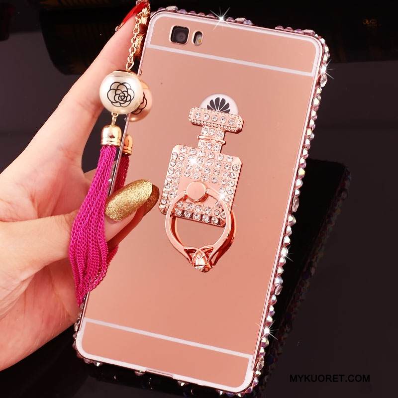 Kuori Huawei P8 Lite Metalli Peili Takakansi, Kotelo Huawei P8 Lite Jauhe Kehys