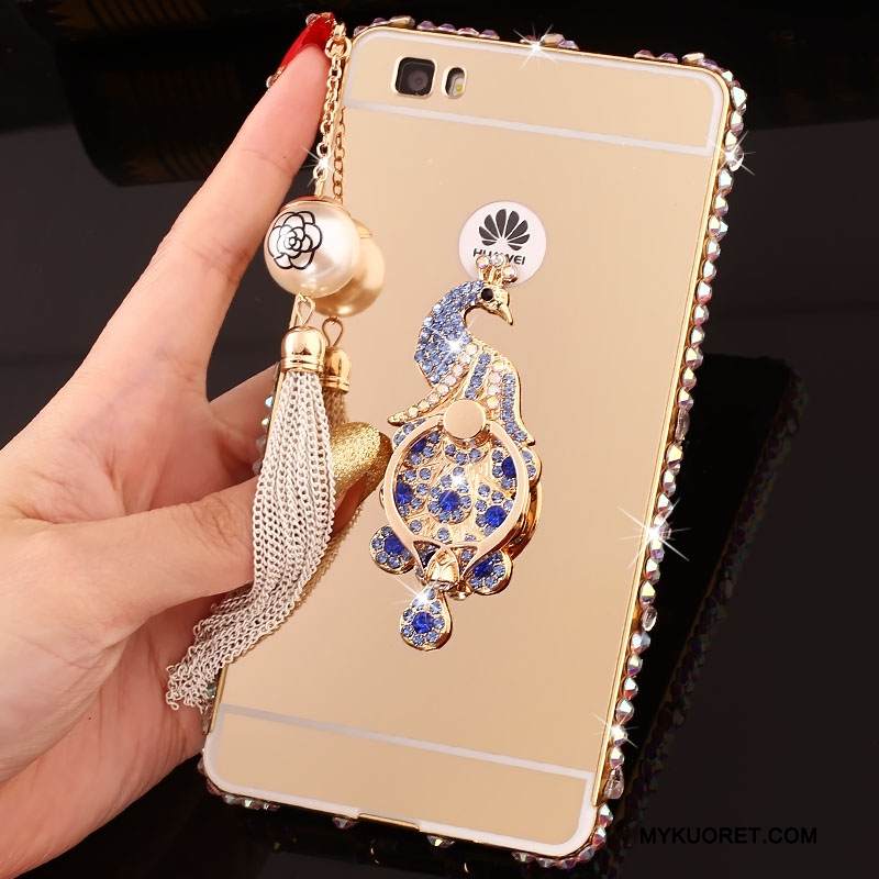 Kuori Huawei P8 Lite Metalli Peili Takakansi, Kotelo Huawei P8 Lite Jauhe Kehys