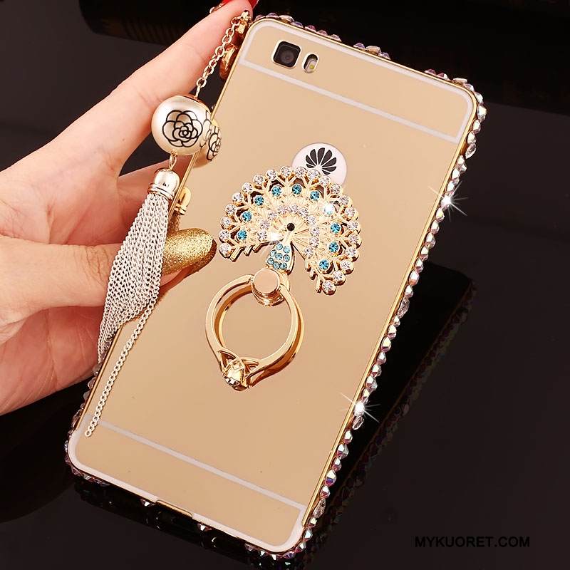 Kuori Huawei P8 Lite Metalli Peili Takakansi, Kotelo Huawei P8 Lite Jauhe Kehys