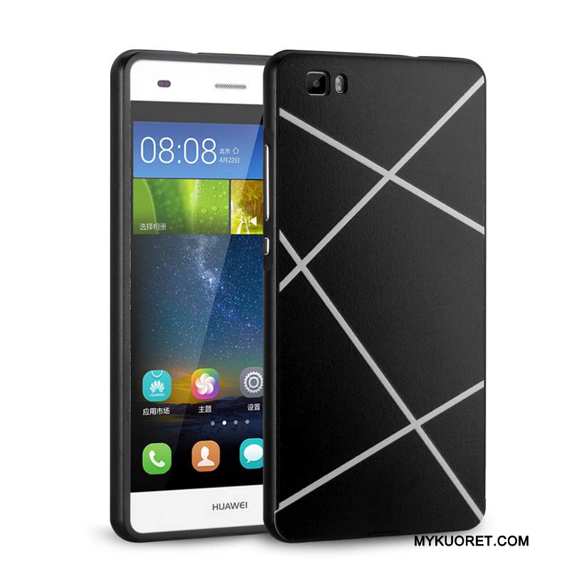 Kuori Huawei P8 Lite Metalli Trendi Kova, Kotelo Huawei P8 Lite Suojaus Hopea Nuoret