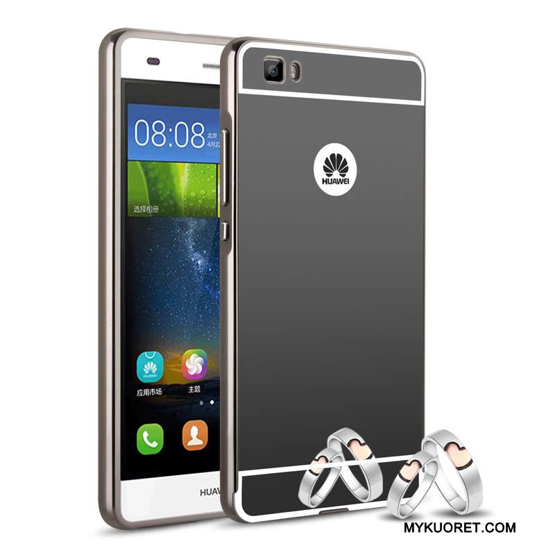 Kuori Huawei P8 Lite Metalli Trendi Kova, Kotelo Huawei P8 Lite Suojaus Hopea Nuoret
