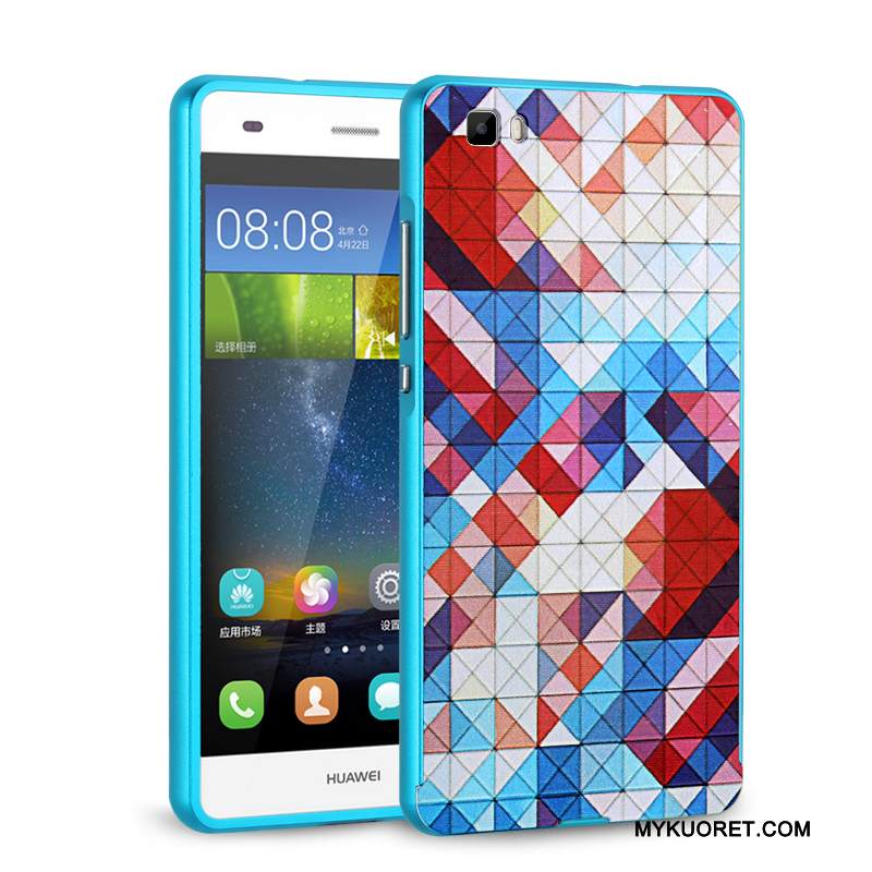 Kuori Huawei P8 Lite Metalli Trendi Kova, Kotelo Huawei P8 Lite Suojaus Hopea Nuoret