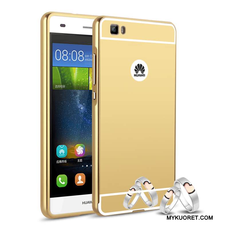 Kuori Huawei P8 Lite Metalli Trendi Kova, Kotelo Huawei P8 Lite Suojaus Hopea Nuoret