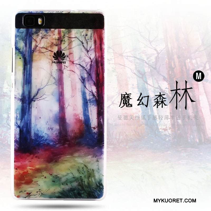 Kuori Huawei P8 Lite Monivärinen Pesty Suede Ohut, Kotelo Huawei P8 Lite Suojaus Nuoret Puhelimen Kuoret