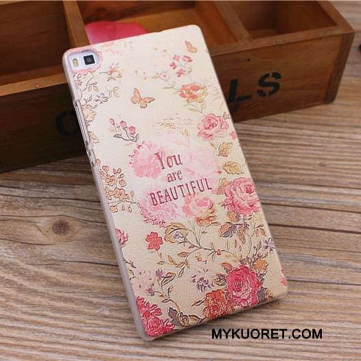 Kuori Huawei P8 Lite Monivärinen Pesty Suede Puhelimen Kuoret, Kotelo Huawei P8 Lite Suojaus Kova Nuoret