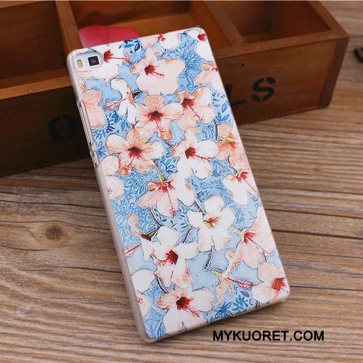 Kuori Huawei P8 Lite Monivärinen Pesty Suede Puhelimen Kuoret, Kotelo Huawei P8 Lite Suojaus Kova Nuoret