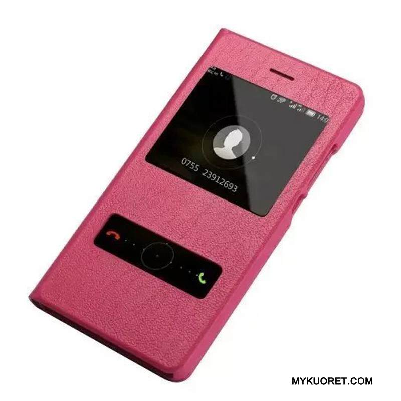 Kuori Huawei P8 Lite Nahka Lehmä Musta, Kotelo Huawei P8 Lite Suojaus Puhelimen Kuoret Liiketoiminta