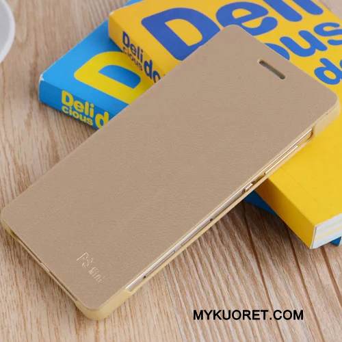 Kuori Huawei P8 Lite Nahka Oranssi Nuoret, Kotelo Huawei P8 Lite Suojaus Murtumaton