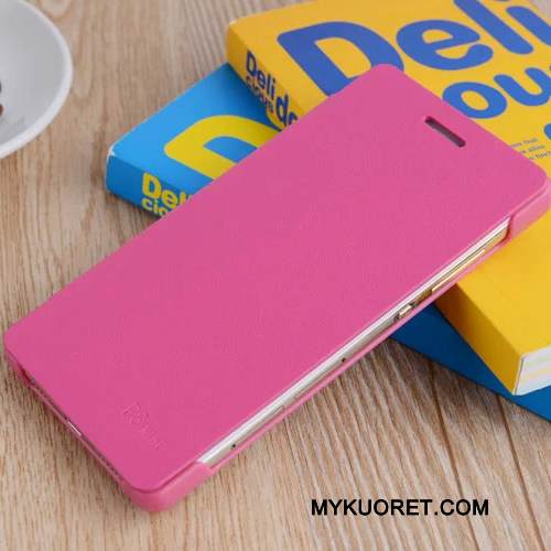 Kuori Huawei P8 Lite Nahka Oranssi Nuoret, Kotelo Huawei P8 Lite Suojaus Murtumaton