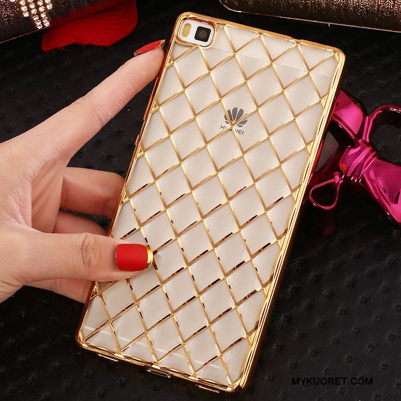 Kuori Huawei P8 Lite Pehmeä Neste Rengas Puhelimen Kuoret, Kotelo Huawei P8 Lite Suojaus Nuoret Kulta