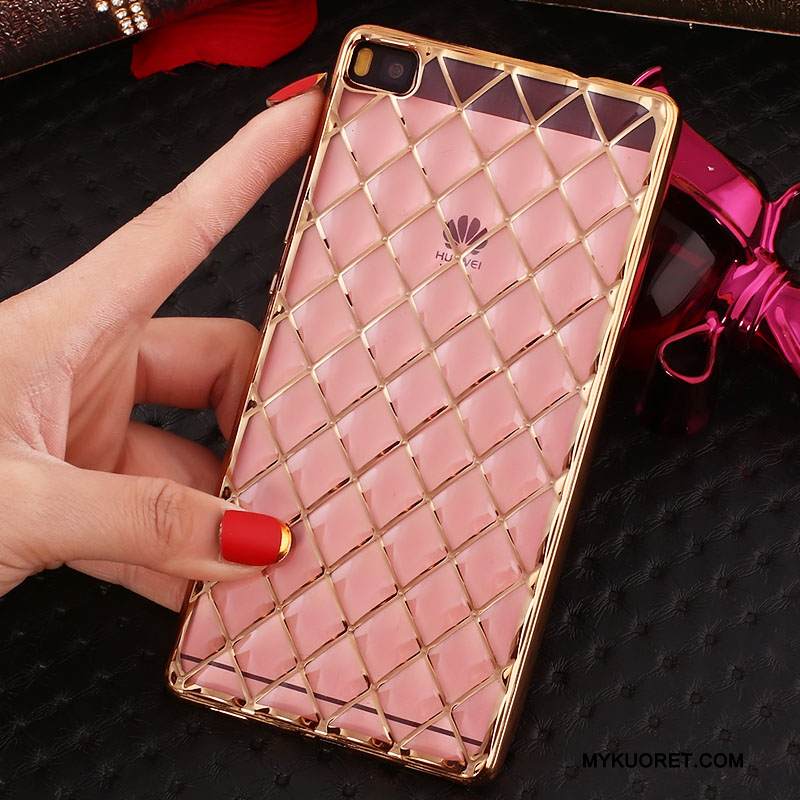 Kuori Huawei P8 Lite Pehmeä Neste Rengas Puhelimen Kuoret, Kotelo Huawei P8 Lite Suojaus Nuoret Kulta