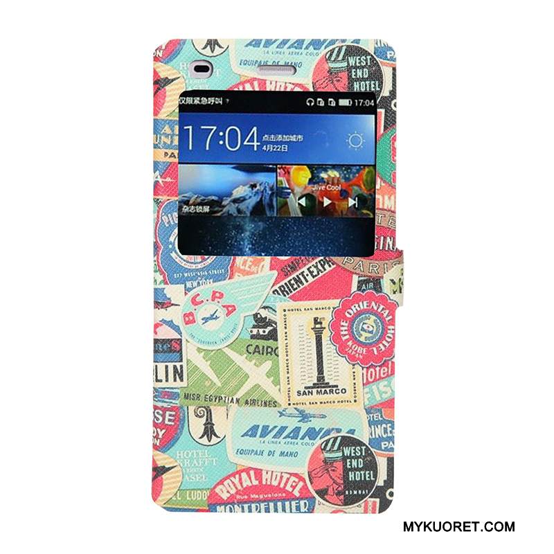 Kuori Huawei P8 Lite Sarjakuva Avaa Ikkuna Trendi, Kotelo Huawei P8 Lite Maalaus Puhelimen Kuoret Nuoret