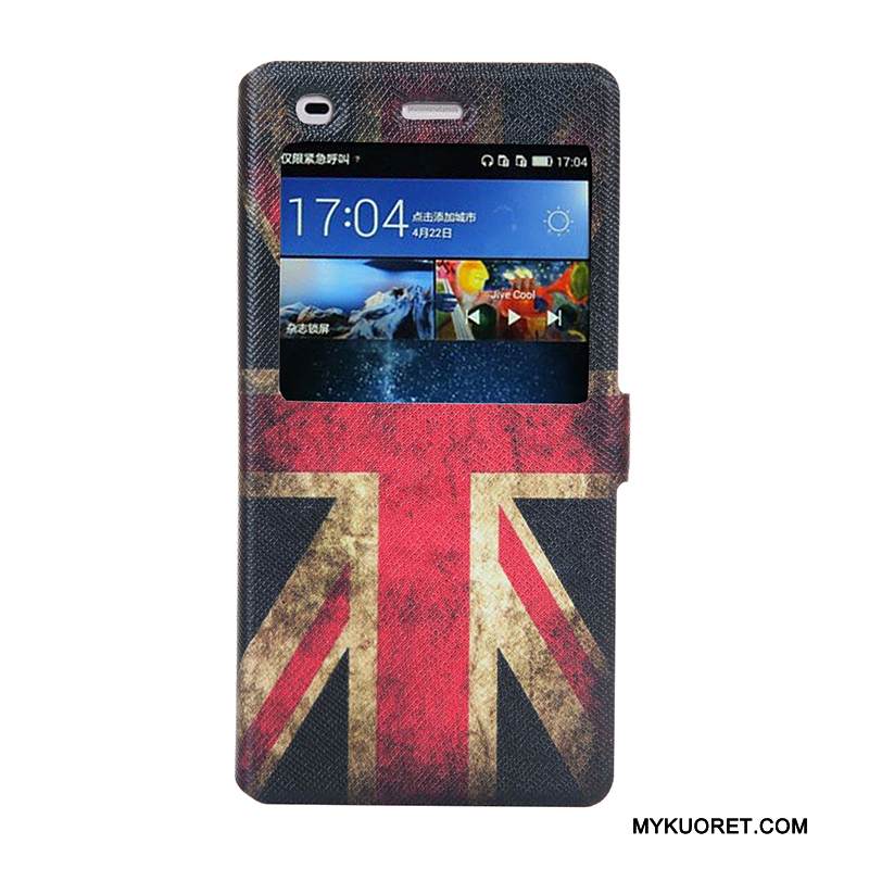 Kuori Huawei P8 Lite Sarjakuva Avaa Ikkuna Trendi, Kotelo Huawei P8 Lite Maalaus Puhelimen Kuoret Nuoret