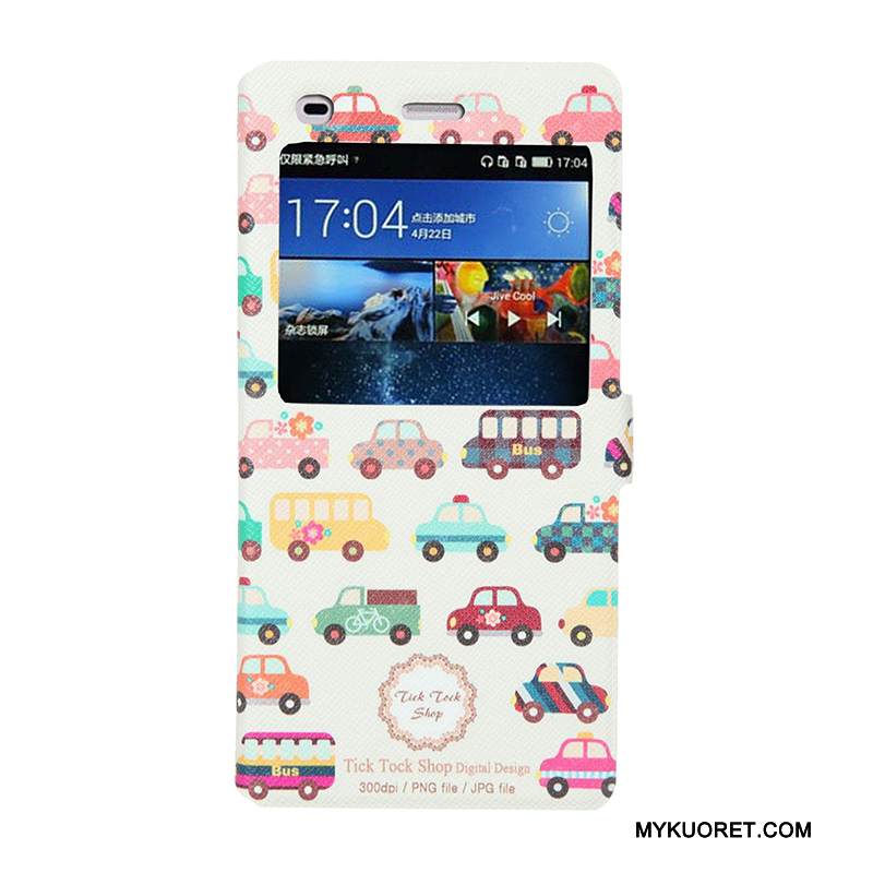 Kuori Huawei P8 Lite Sarjakuva Avaa Ikkuna Trendi, Kotelo Huawei P8 Lite Maalaus Puhelimen Kuoret Nuoret