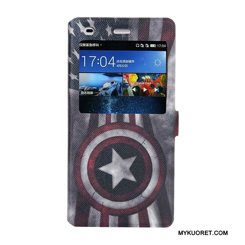 Kuori Huawei P8 Lite Sarjakuva Avaa Ikkuna Trendi, Kotelo Huawei P8 Lite Maalaus Puhelimen Kuoret Nuoret