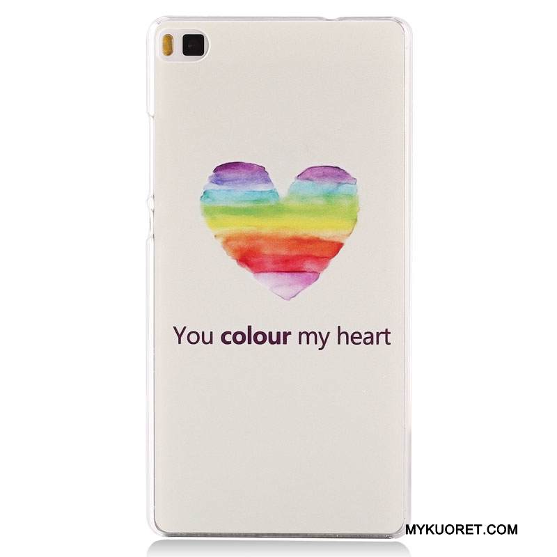 Kuori Huawei P8 Maalaus Korkea Pesty Suede, Kotelo Huawei P8 Suojaus Puhelimen Kuoret Tummansininen