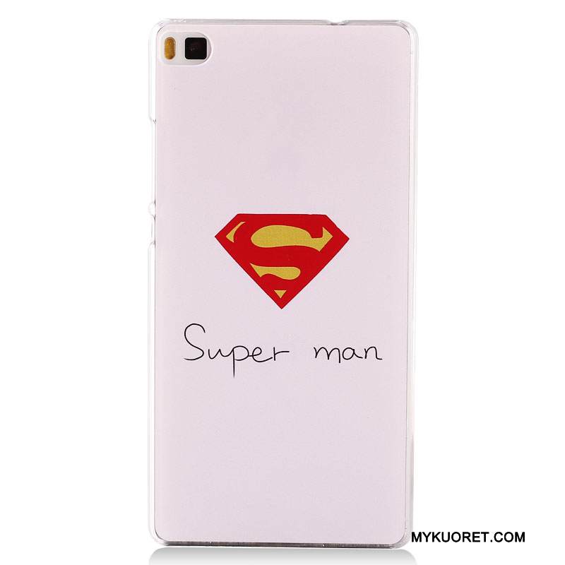 Kuori Huawei P8 Maalaus Korkea Pesty Suede, Kotelo Huawei P8 Suojaus Puhelimen Kuoret Tummansininen