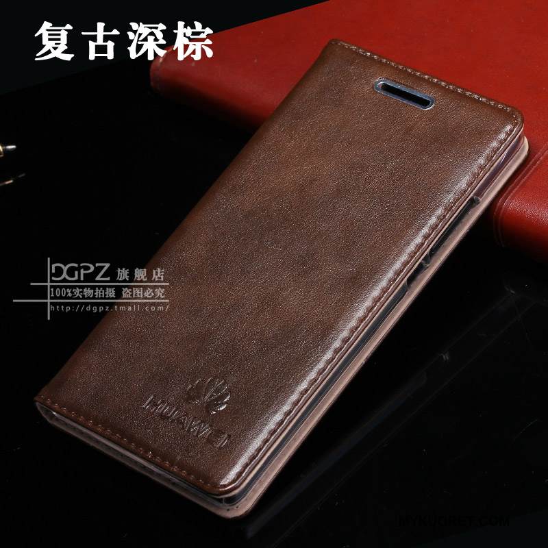 Kuori Huawei P8 Nahka Korkea Puhelimen Kuoret, Kotelo Huawei P8 Suojaus Sininen