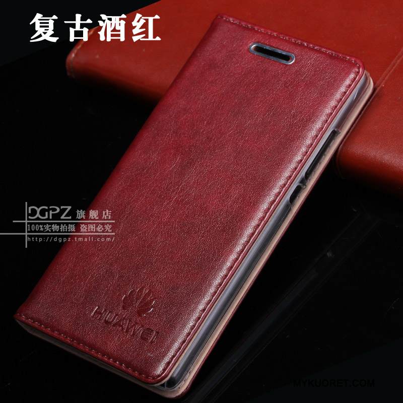 Kuori Huawei P8 Nahka Korkea Puhelimen Kuoret, Kotelo Huawei P8 Suojaus Sininen